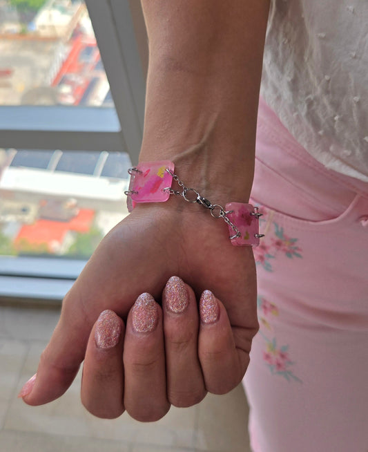 Pulsera eslabones cuadrados