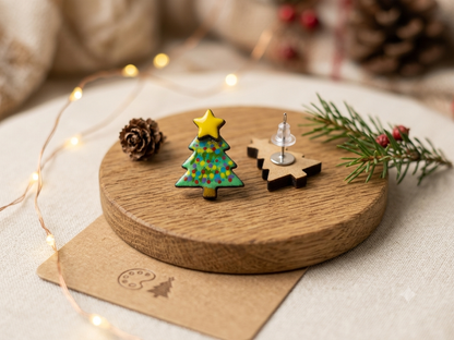 Aretes madera mini