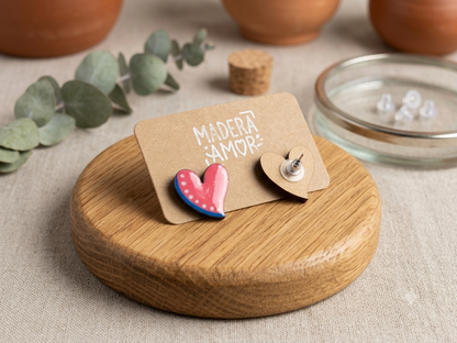 Aretes madera mini