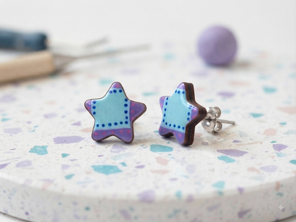 Aretes madera mini
