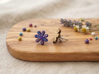 Aretes madera mini