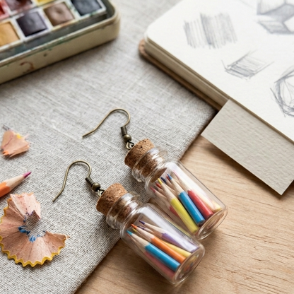 Aretes frasquito de colores