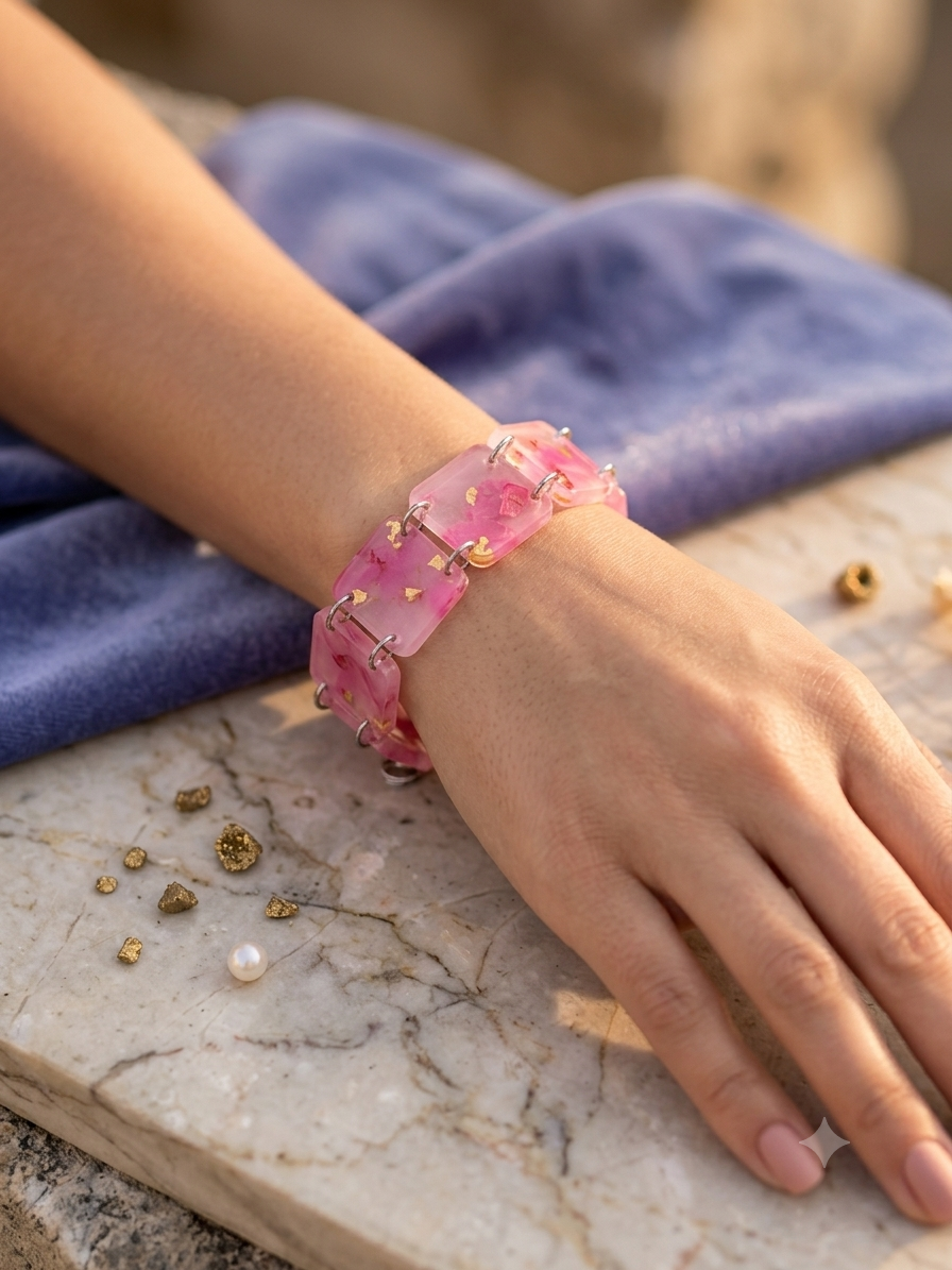 Pulsera eslabones cuadrados