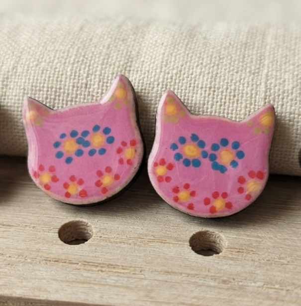 Aretes madera mini